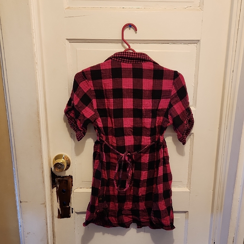 Spoiled Pink and Black Checkered Top - Picture 2 of 3